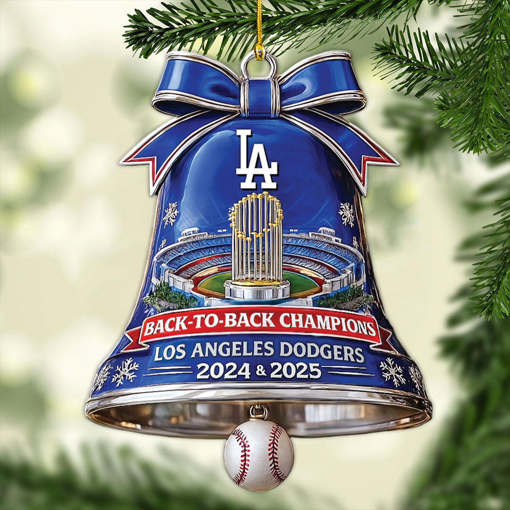 Los Angeles Dodgers 2025 World Series Champions Custom Shape 2-sided Acrylic Ornament – MAITM13975
