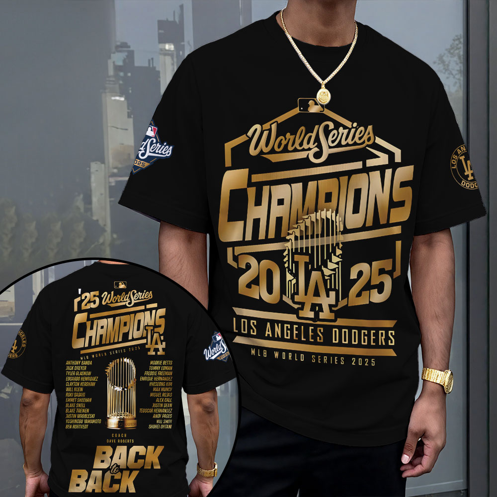Los Angeles Dodgers 2025 World Series Champions 3D Apparel – MAITM13674