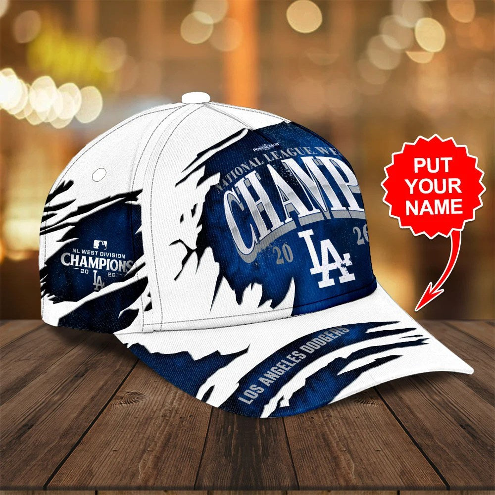 Personalized Los Angeles Dodgers 2026 NL West Division Champions Classic Cap – TANTN25636