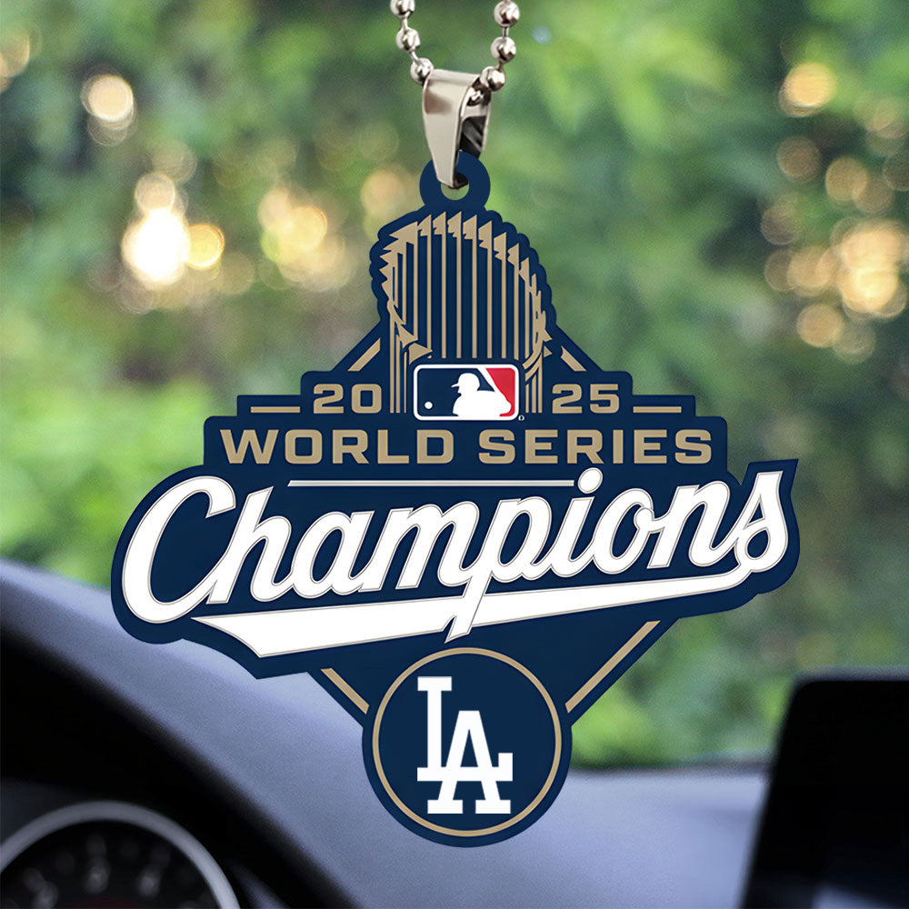 Los Angeles Dodgers World Series 2025 Custom shape 2-sided Acrylic Car Ornament – TANTN18054