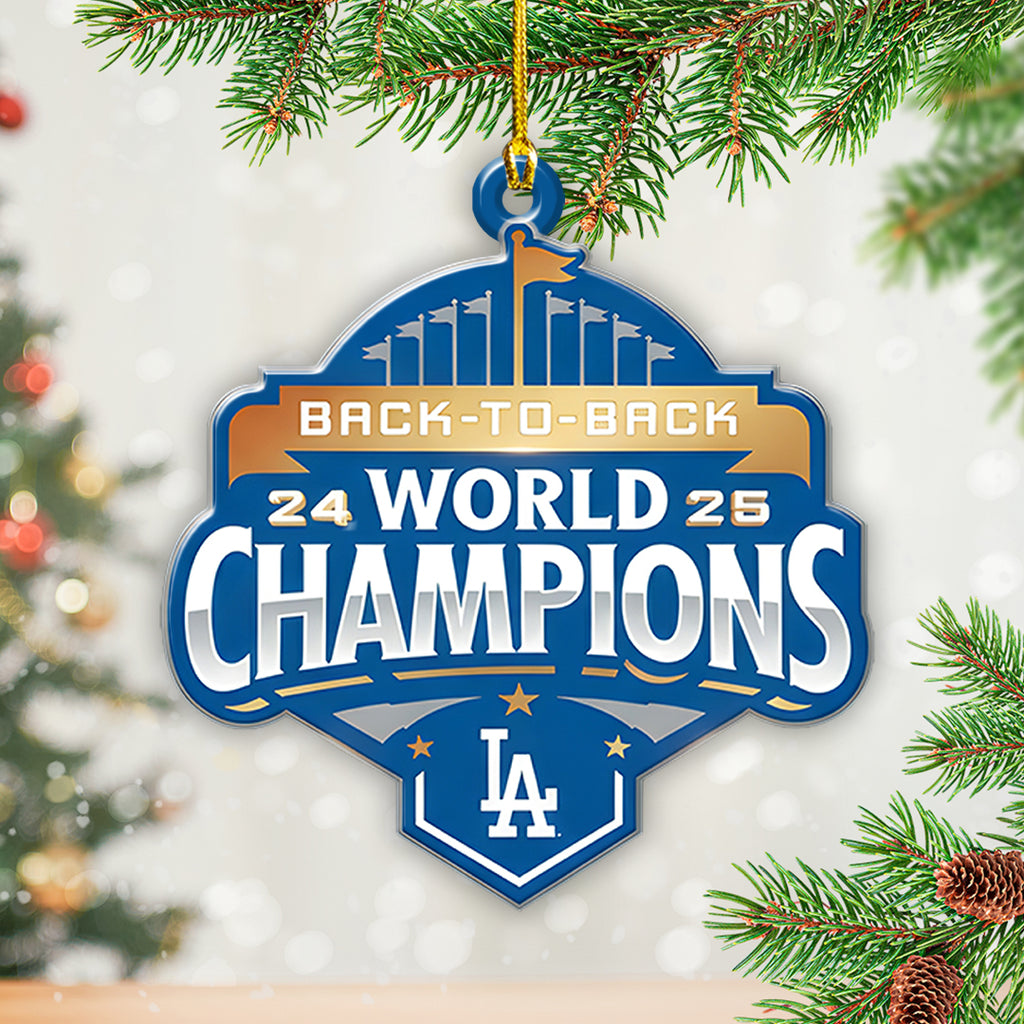 Los Angeles Dodgers World Series 2025 Custom Shape 2-sided Acrylic Ornament – TANTN18043