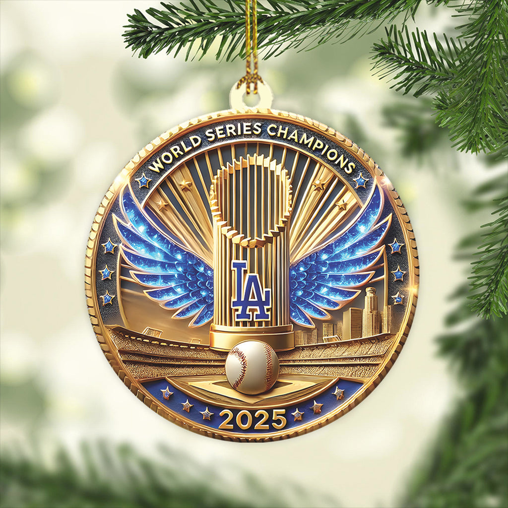 Los Angeles Dodgers World Series 2025 Custom Shape 2-sided Acrylic Ornament – TANTN18379