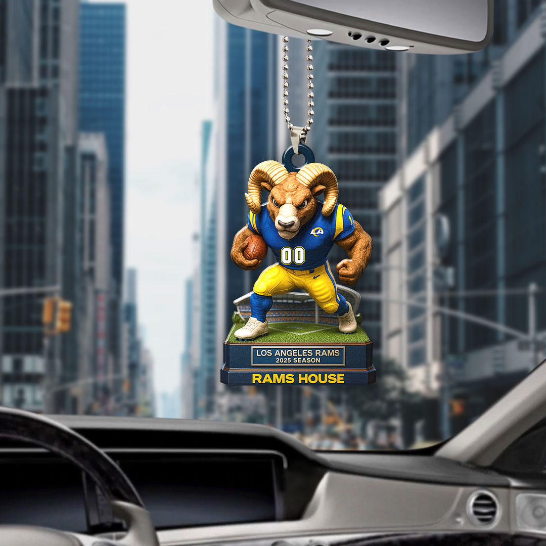 Los Angeles Rams 2025 Season Custom shape 2-sided Acrylic Car Ornament – HOATT13675