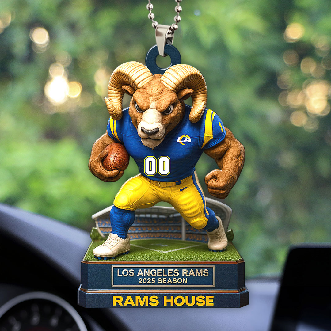 Los Angeles Rams 2025 Season Custom shape 2-sided Acrylic Car Ornament – HOATT13675