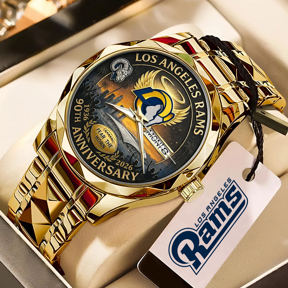 Los Angeles Rams 90th Anniversary Alloy Luxury Quartz Watch – MAITM14238