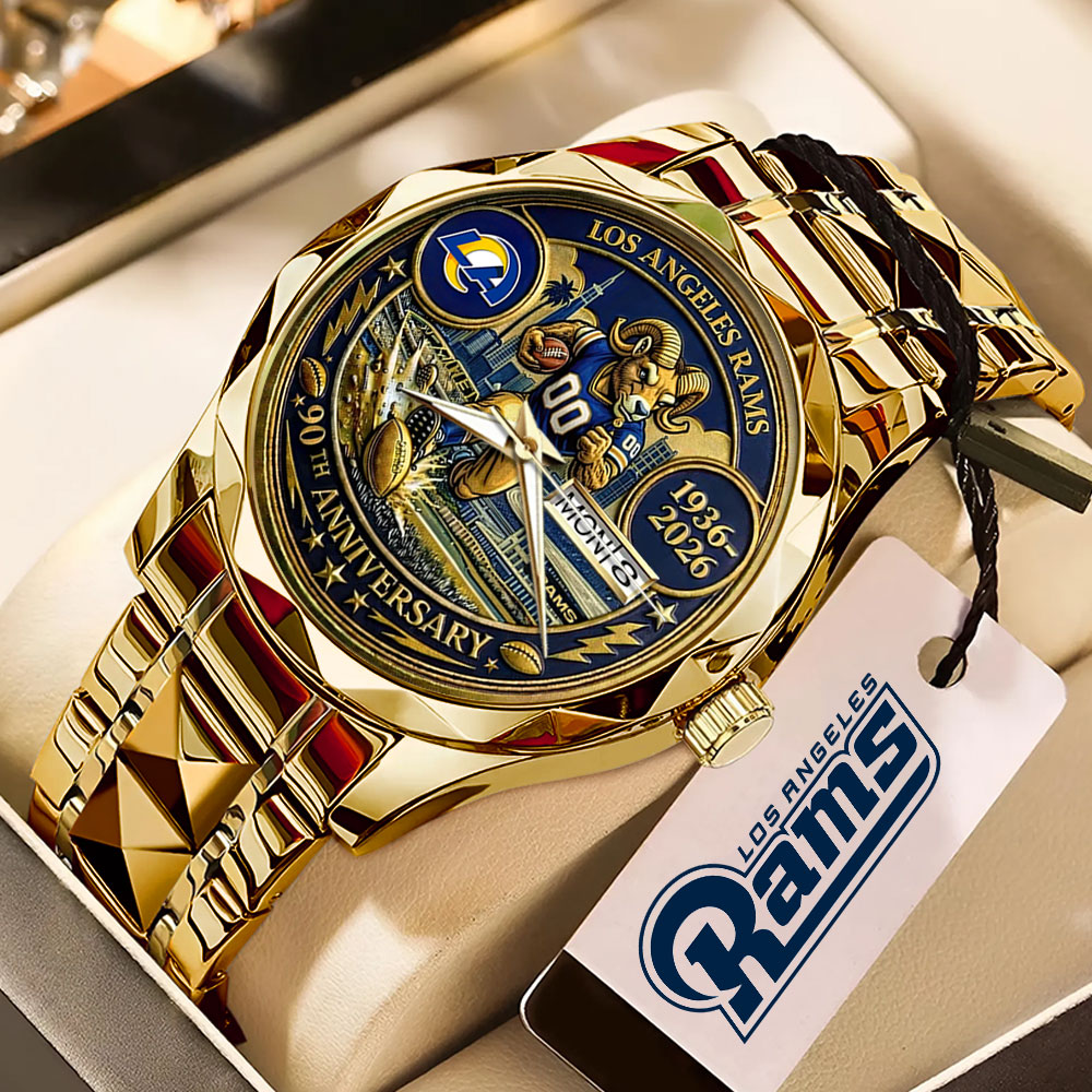 Los Angeles Rams 90th Anniversary Alloy Luxury Quartz Watch – MAITM14511