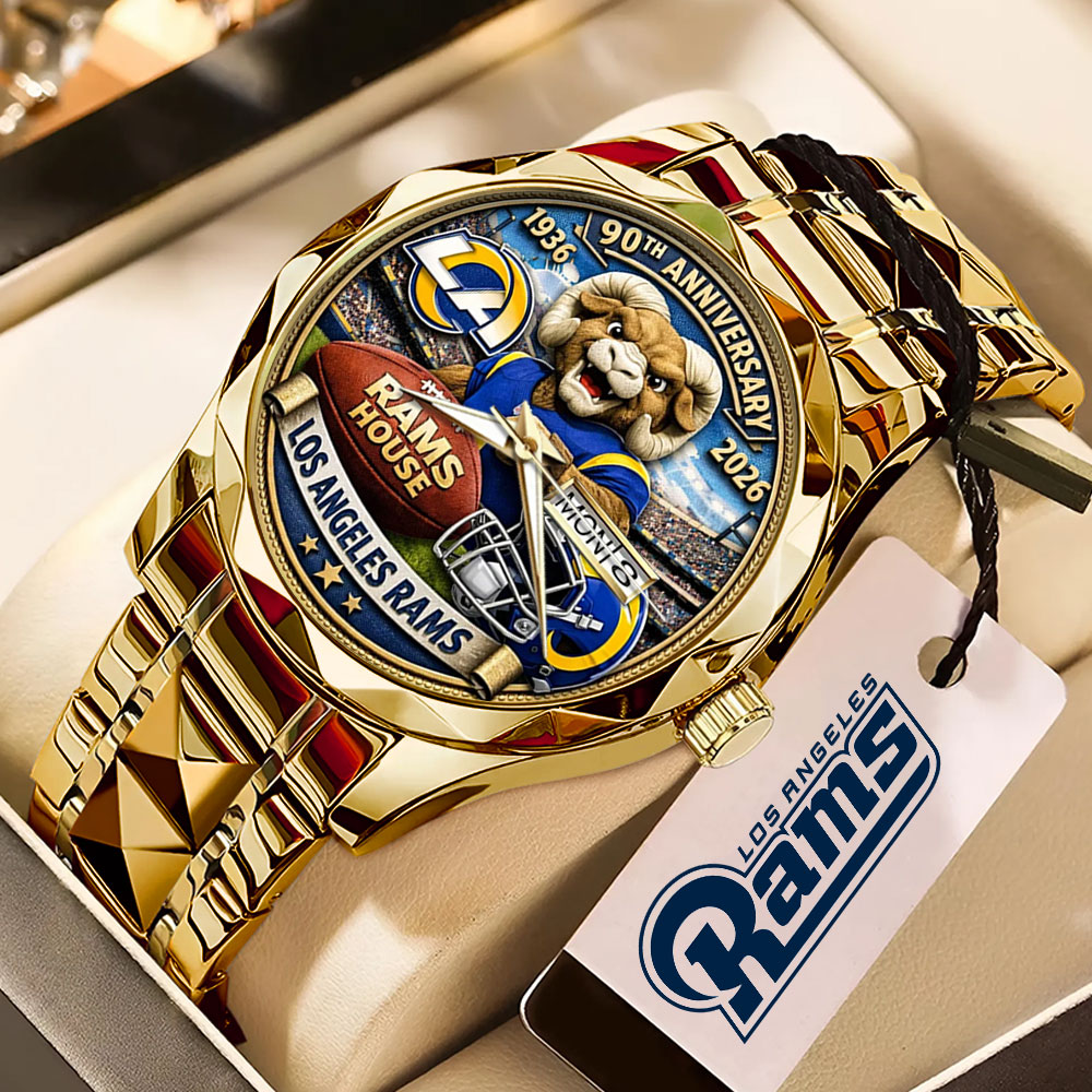 Los Angeles Rams 90th Anniversary Alloy Luxury Quartz Watch – MAITM14512