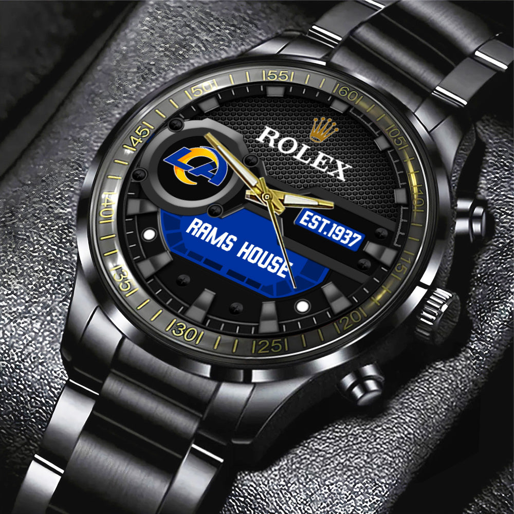Los Angeles Rams x Rolex Black Stainless Steel Watch – MAITM13213