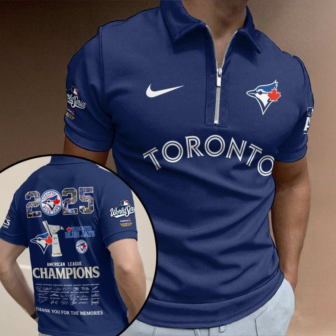 Toronto Blue Jays Zip Polo Shirt – TMTHU2405