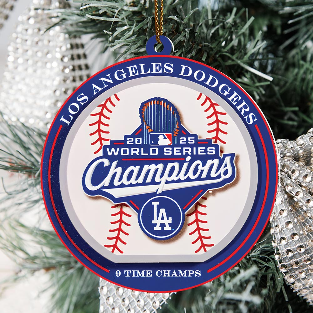 Los Angeles Dodgers 2025 World Series Champions Custom Shape 2-sided Acrylic Ornament – HOATT14345