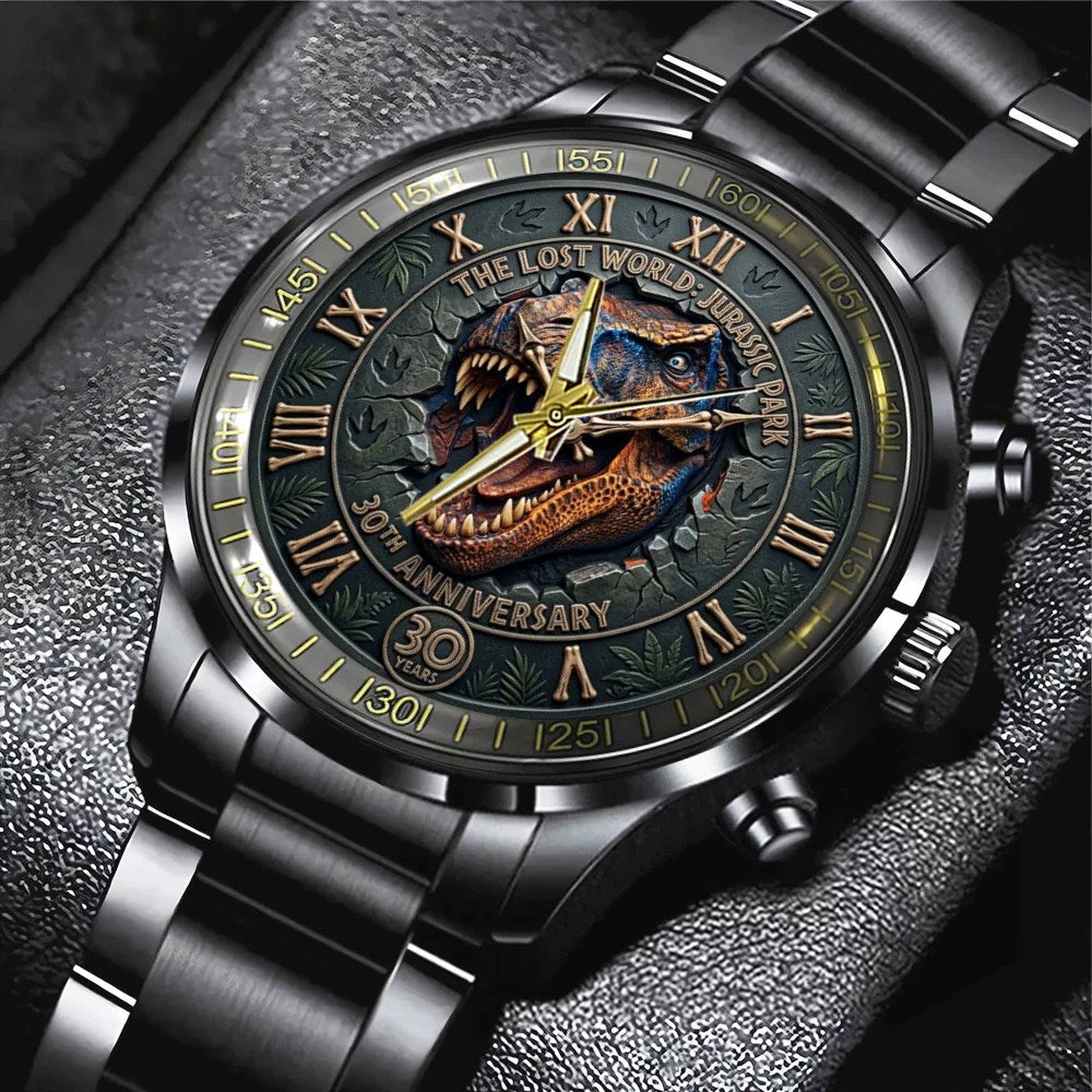 The Lost World: Jurassic Park 30th Anniversary Black Stainless Steel Watch – TMTHU8707
