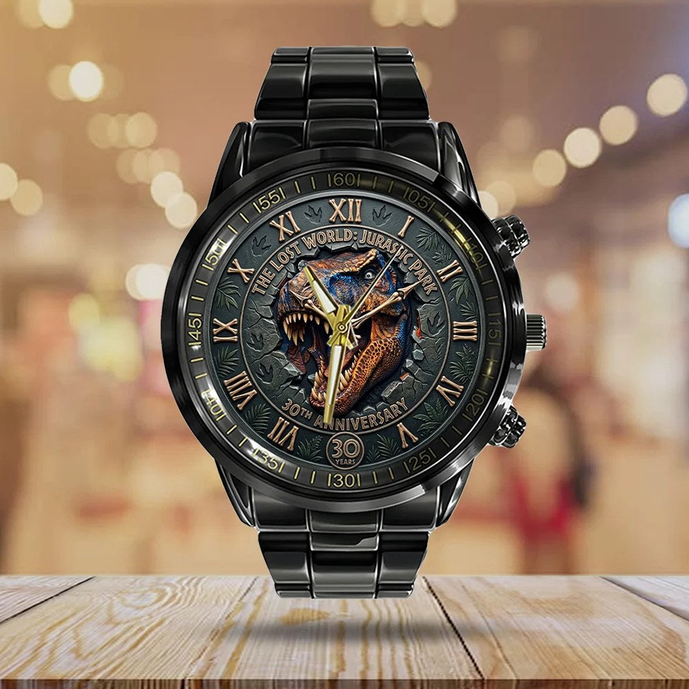 The Lost World: Jurassic Park 30th Anniversary Black Stainless Steel Watch – TMTHU8707