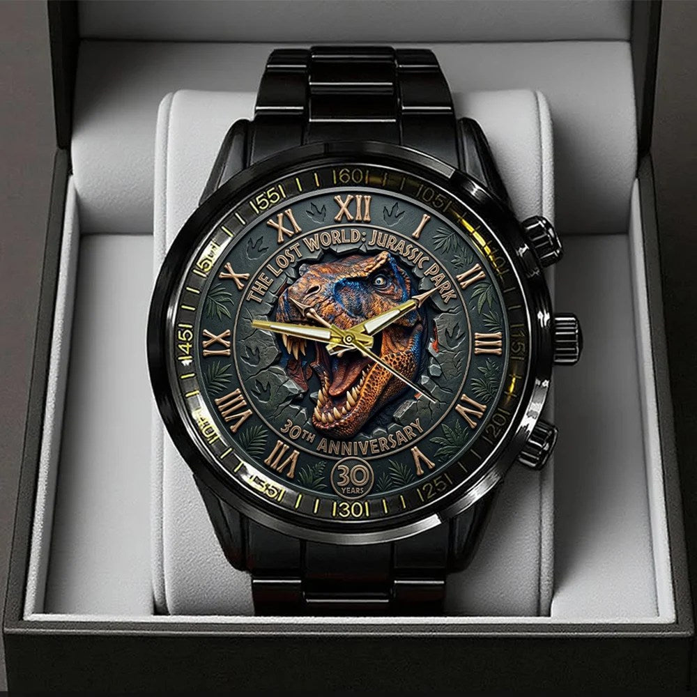 The Lost World: Jurassic Park 30th Anniversary Black Stainless Steel Watch – TMTHU8707