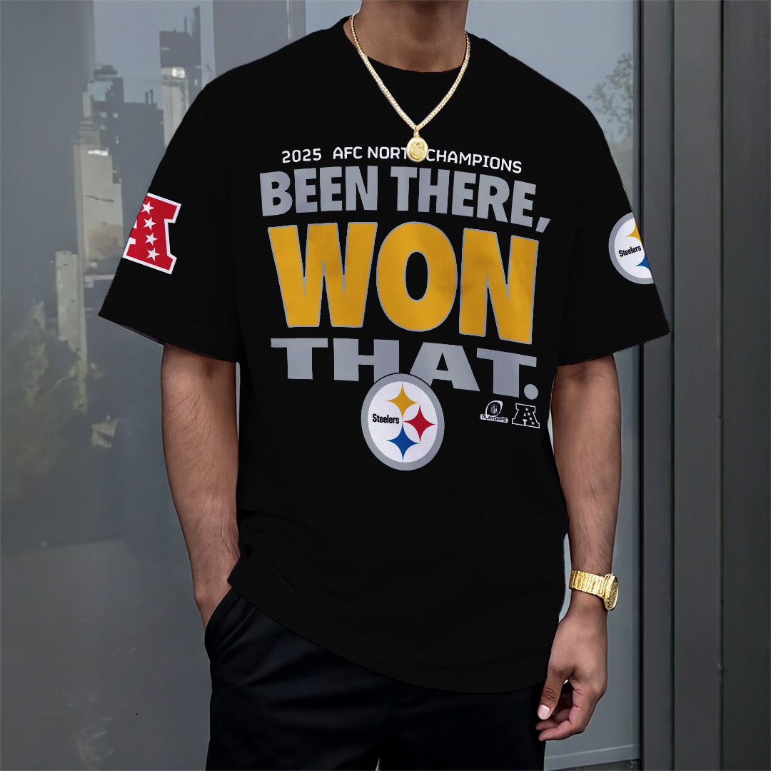 Pittsburgh Steelers 2025 AFC North Champions 3D Apparel – MAITM14342