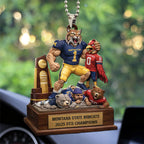 Montana State Bobcats Football 2025 National Champions Custom shape 1-sided Acrylic Car Ornament – MAITM14375