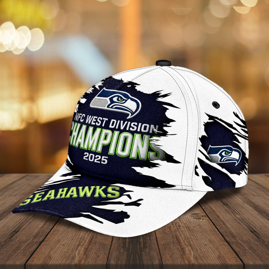 Seattle Seahawks 2025 NFC West Champions Classic Cap – MAITM14387