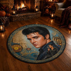 Elvis Presley Round Quilt Rug – MAITM15419