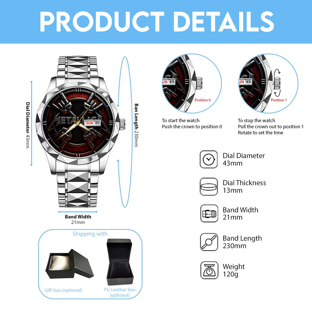 Metallica Alloy Luxury Quartz Watch – TMTHU540