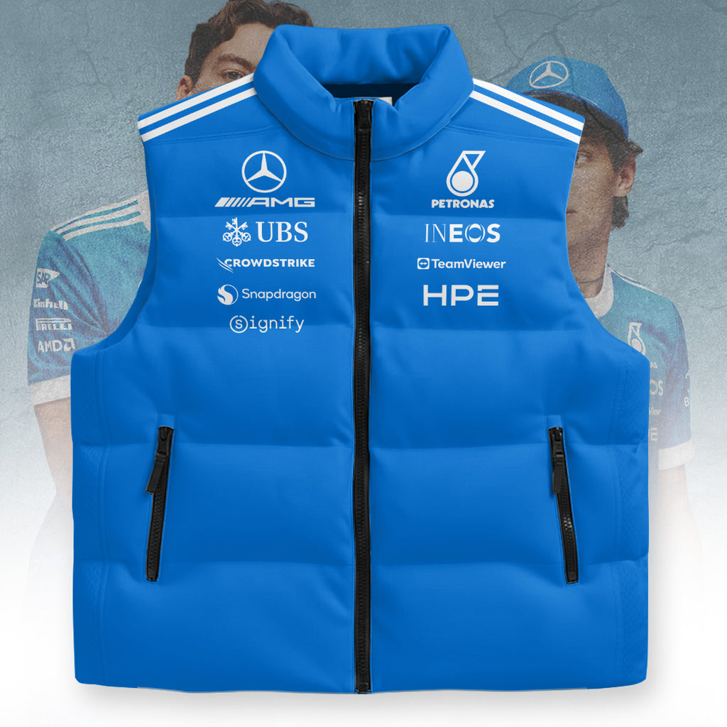 Mercedes AMG Petronas F1 Team 3D Sleeveless Down Jacket – TANTN23777