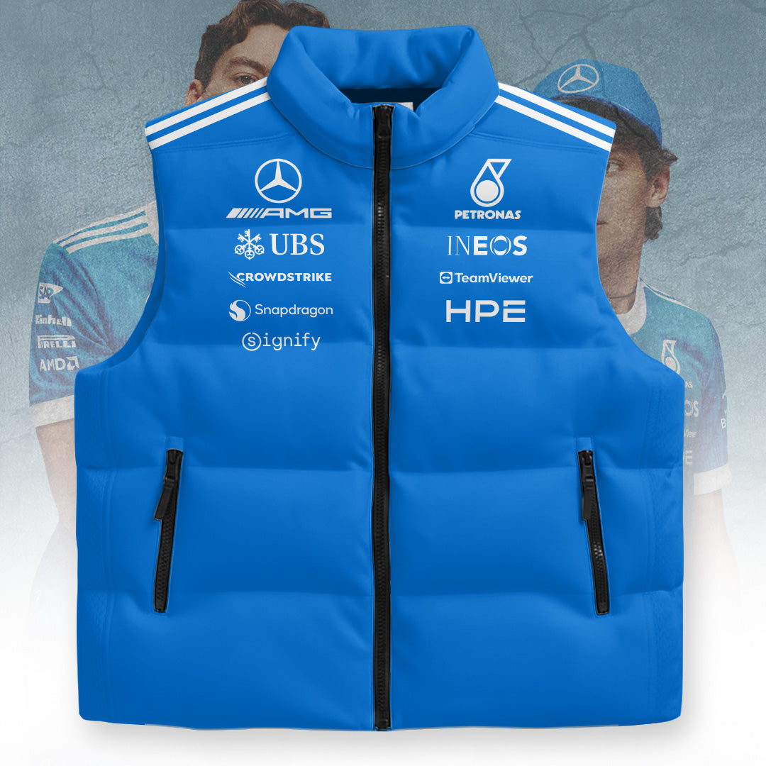 Mercedes AMG Petronas F1 Team 3D Sleeveless Down Jacket – TANTN23777