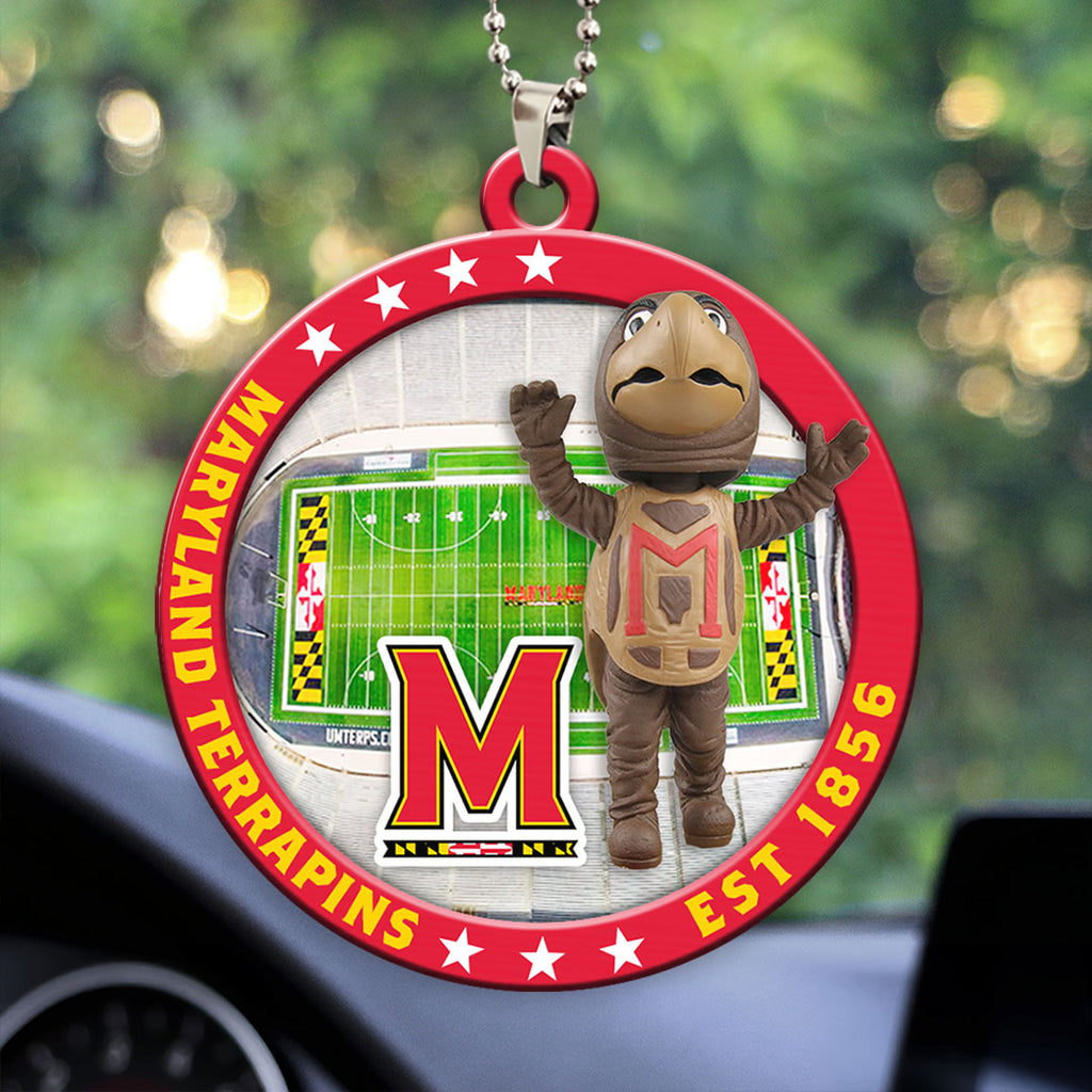 Maryland Terrapins Football Custom shape 2-sided Acrylic Car Ornament – HOATT13109