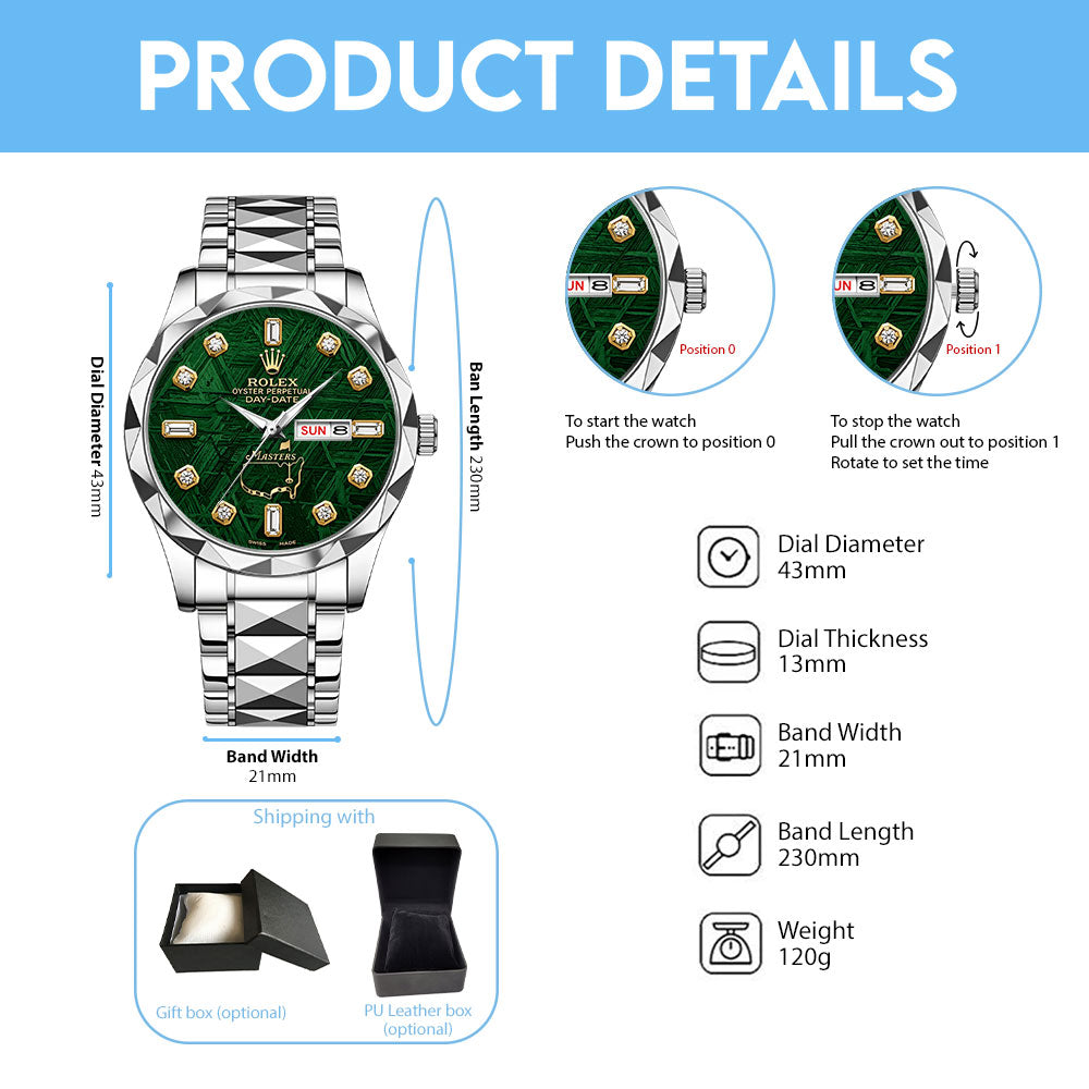 Masters Tournament x Rolex Alloy Luxury Quartz Watch – TMTHU5031