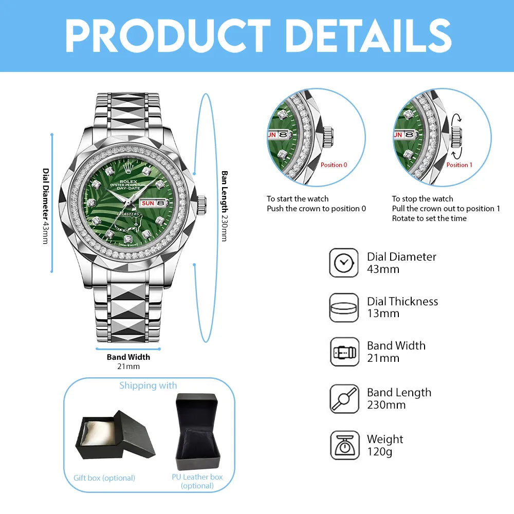Masters Tournament x Rolex Alloy Luxury Quartz Watch – MAITM15069