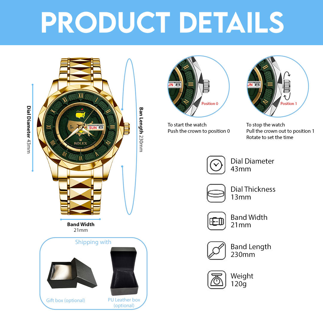 Masters Tournament x Rolex Alloy Luxury Quartz Watch – TMTHU4706