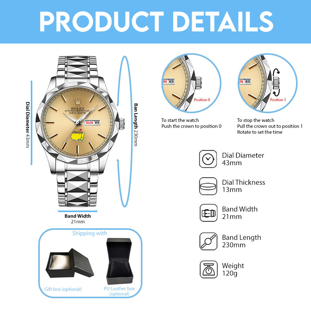 Masters Tournament x Rolex Alloy Luxury Quartz Watch – GNE5979