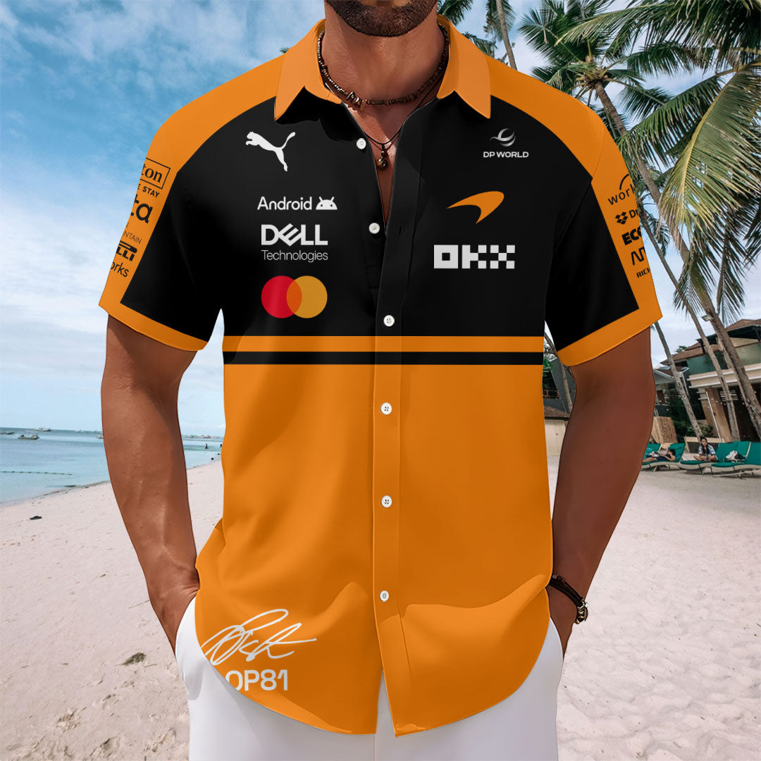 McLaren Formula One Team x Oscar Piastri 2026 Short Sleeve Button-Down Shirt – TANTN21383