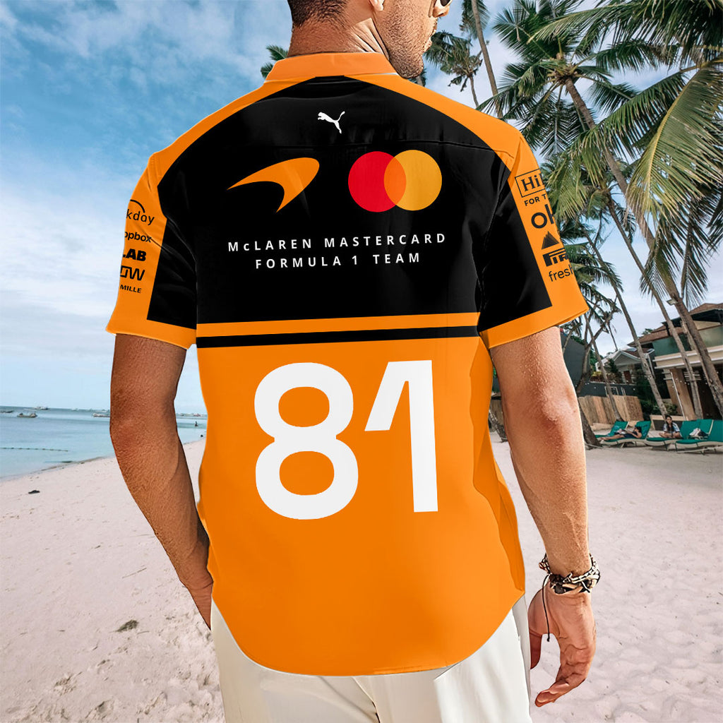 McLaren Formula One Team x Oscar Piastri 2026 Short Sleeve Button-Down Shirt – TANTN21383
