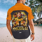 McLaren x Lando Norris 2025 World Champion Short Sleeve Button-Down Shirt – MAITM14033