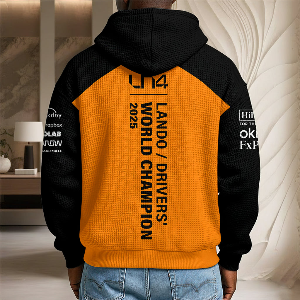 McLaren x Lando Norris 2025 World Champions 3D Unisex Waffle Hoodie – HOATT15125
