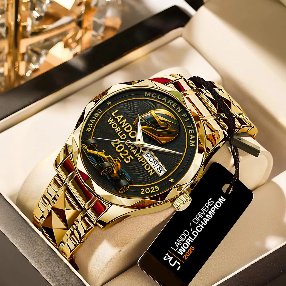 McLaren x Lando Norris World Champions 2025 Alloy Luxury Quartz Watch – TANTN19229