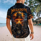 Megadeth Short Sleeve Button-Down Shirt – TMTHU9015