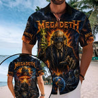 Megadeth Short Sleeve Button-Down Shirt – TMTHU9015