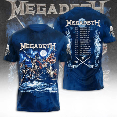 Megadeth Tour 2026 3D Apparel – TANTN25621