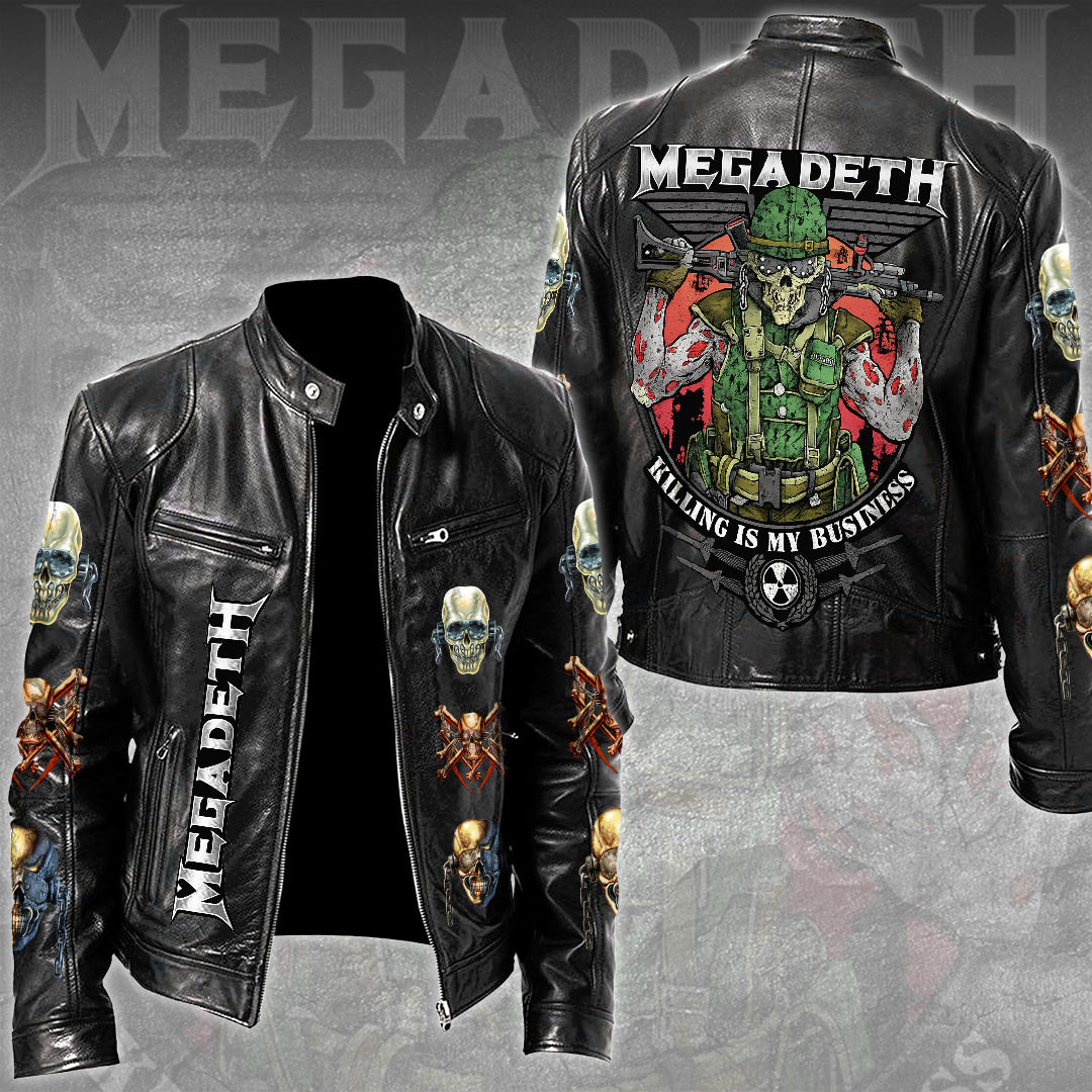 Megadeth Motorcycle Leather Jacket – TMTHU3277