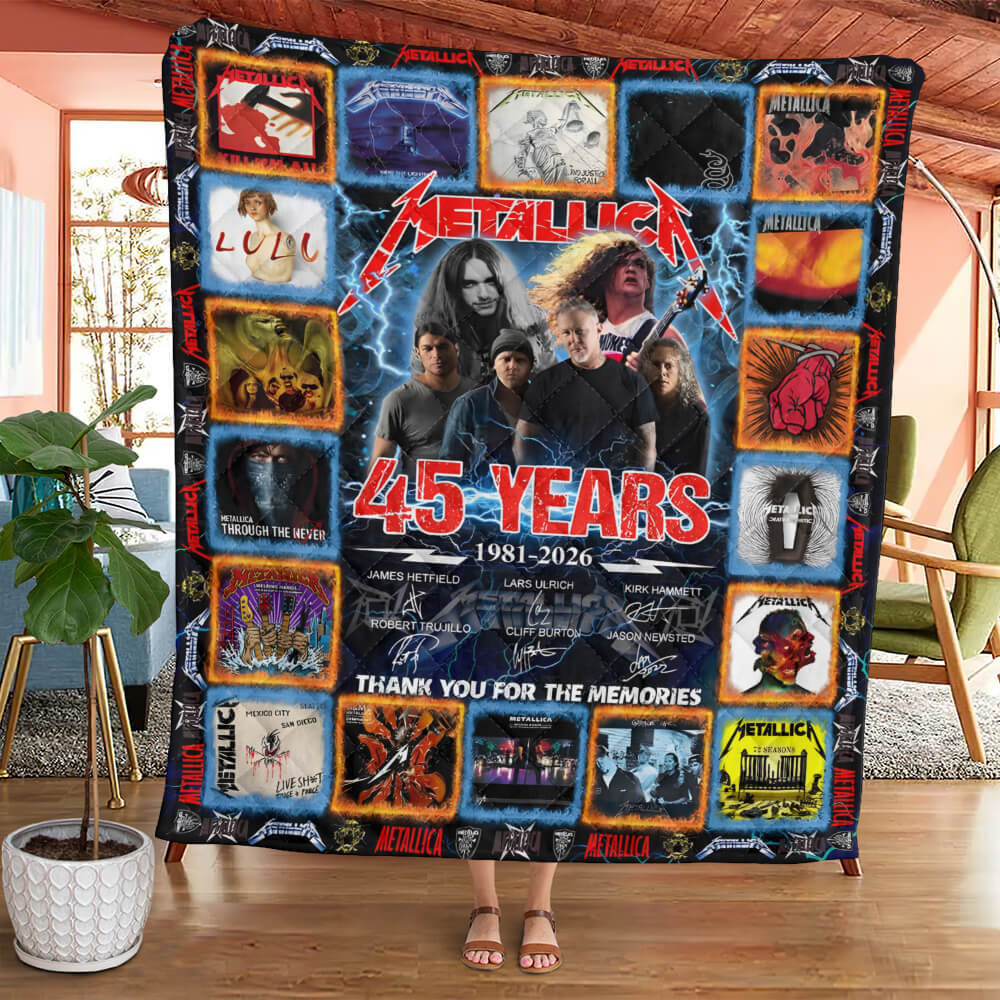 Metallica 45 Years Quilt Blanket – MAITM15065