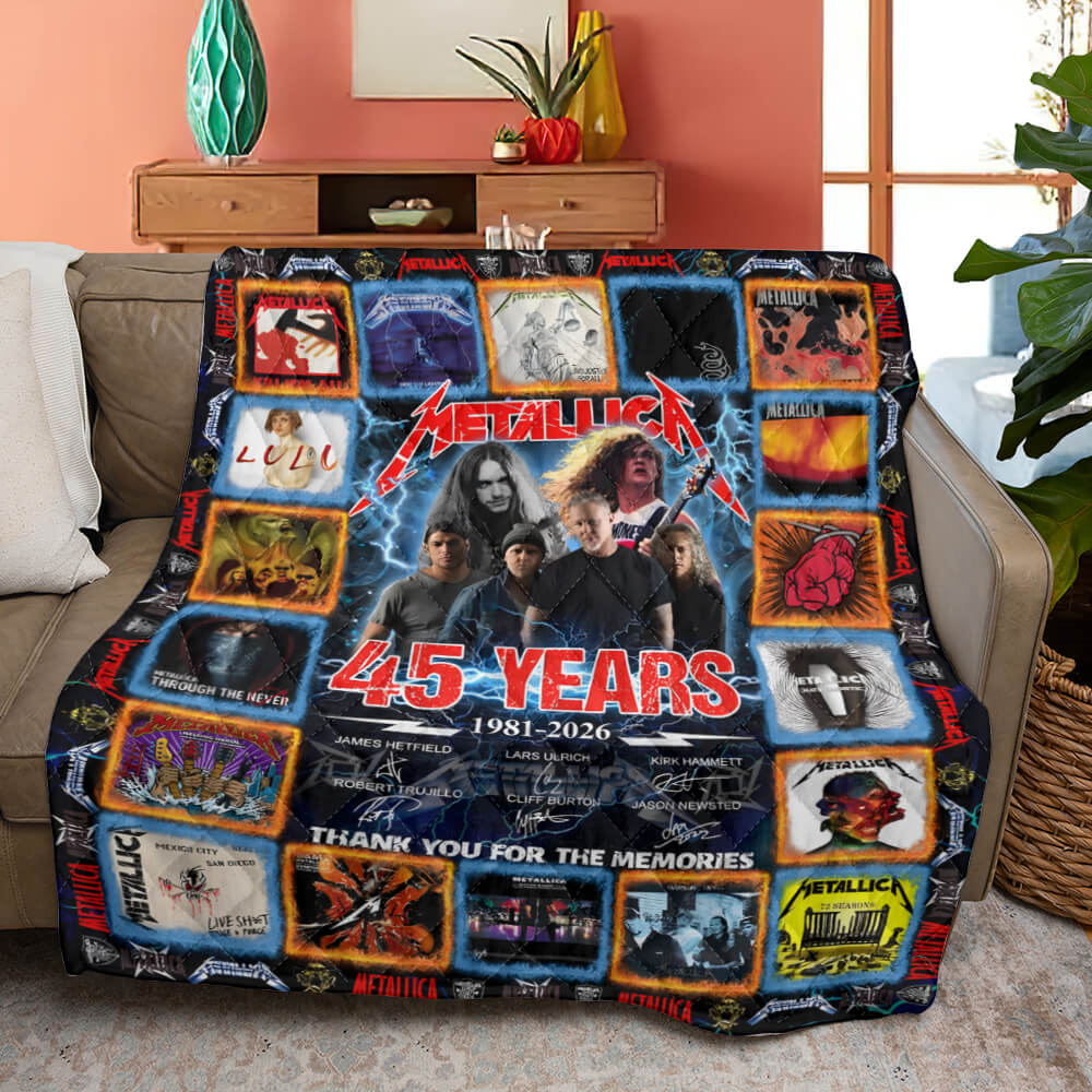 Metallica 45 Years Quilt Blanket – MAITM15065