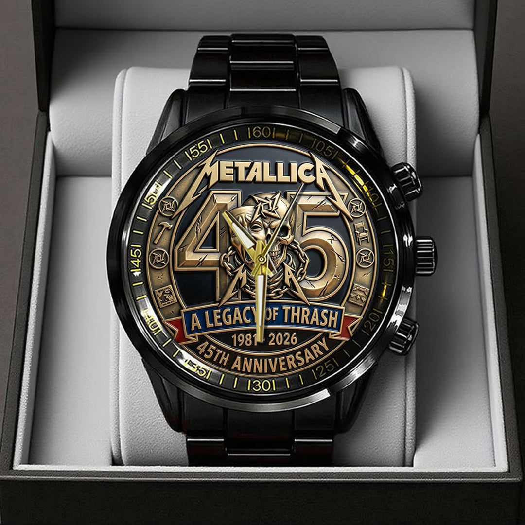 Metallica 45th Anniversary Black Stainless Steel Watch – TANTN21576