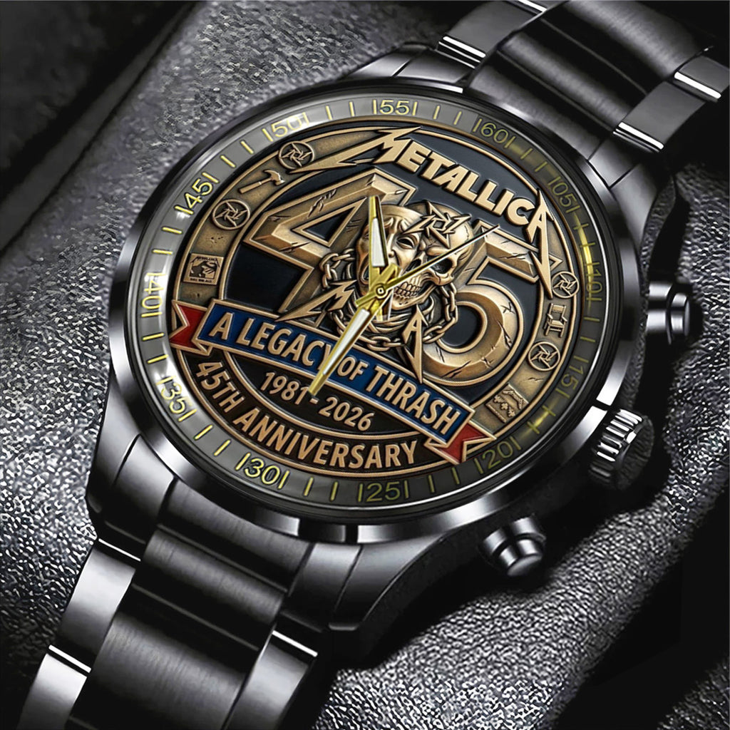 Metallica 45th Anniversary Black Stainless Steel Watch – TANTN21576
