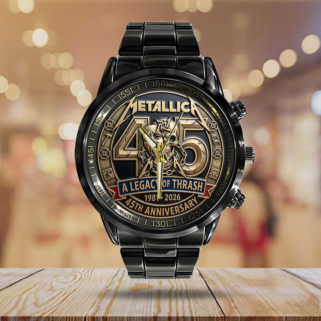 Metallica 45th Anniversary Black Stainless Steel Watch – TANTN21576
