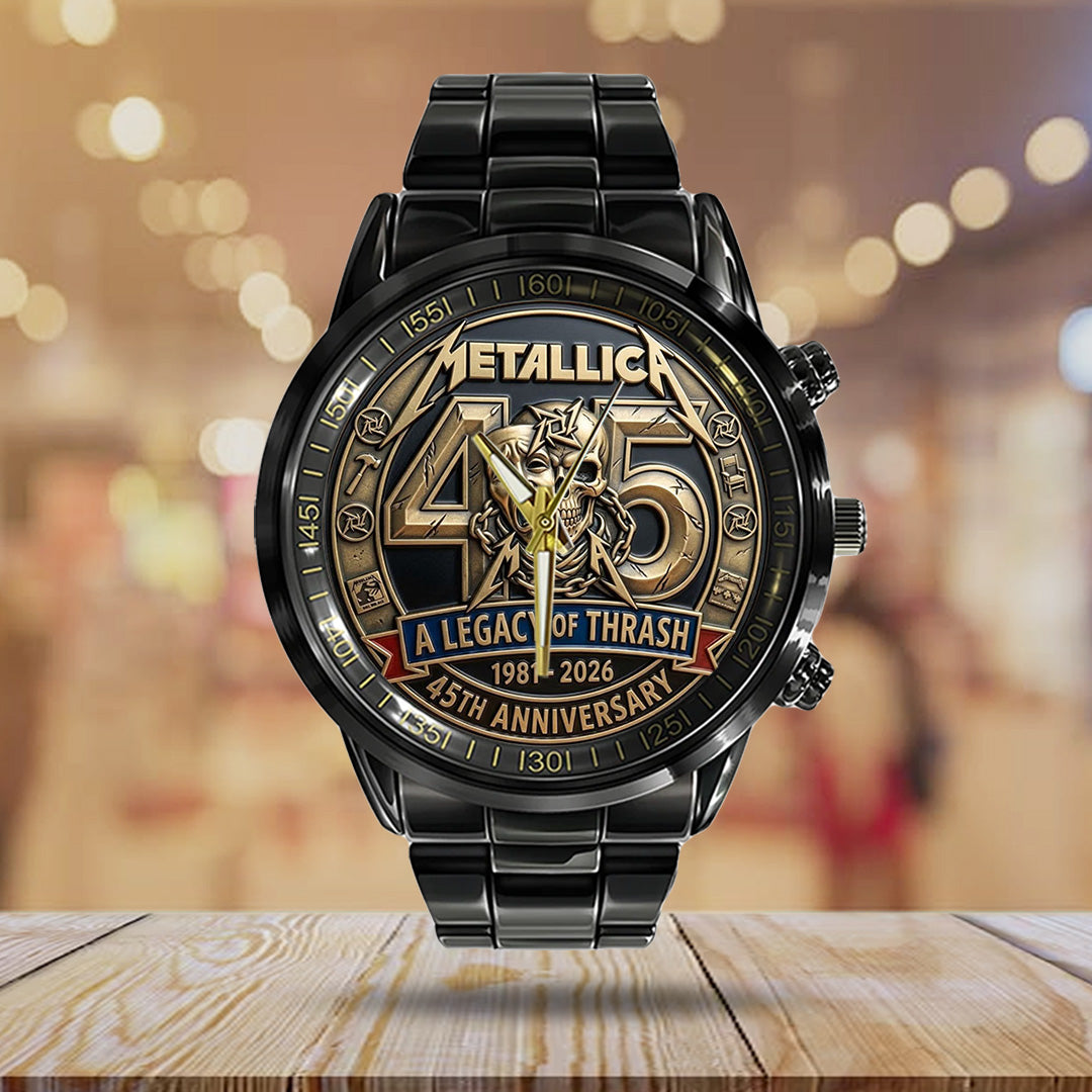 Metallica 45th Anniversary Black Stainless Steel Watch – TANTN21576