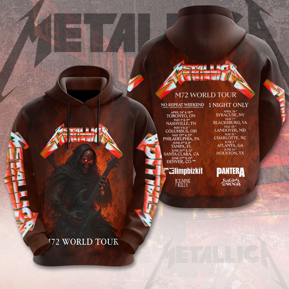 Metallica 2025 World Tour 3D Apparel – MAITM12626