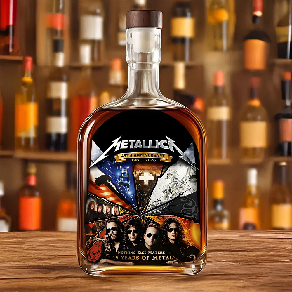 Metallica Nothing Else Matters 45th Anniversary 25oz Empty Whiskey Bottle – TANTN21394