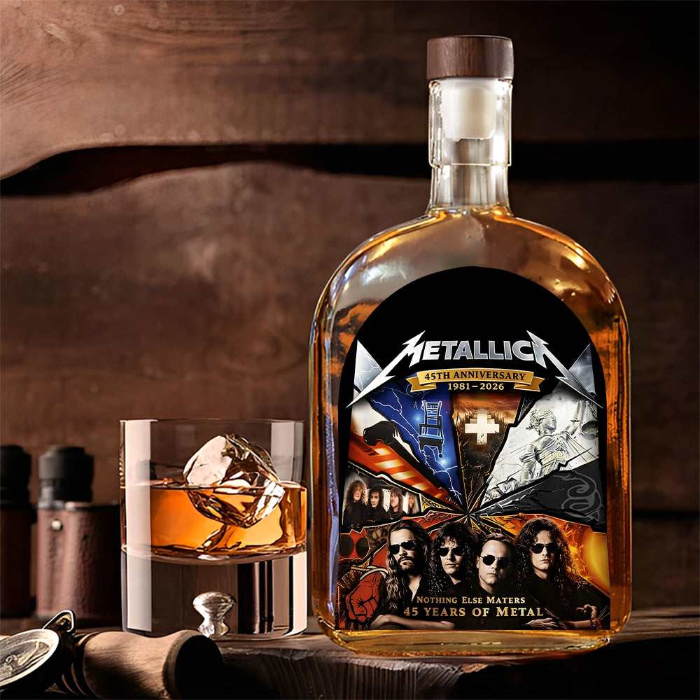 Metallica Nothing Else Matters 45th Anniversary 25oz Empty Whiskey Bottle – TANTN21394