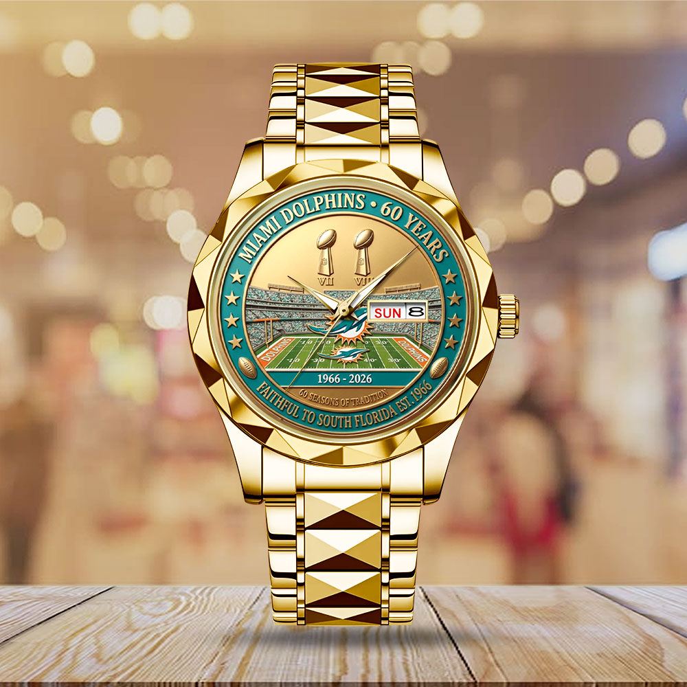 Miami Dolphins 60 years Alloy Luxury Quartz Watch – MAITM14246