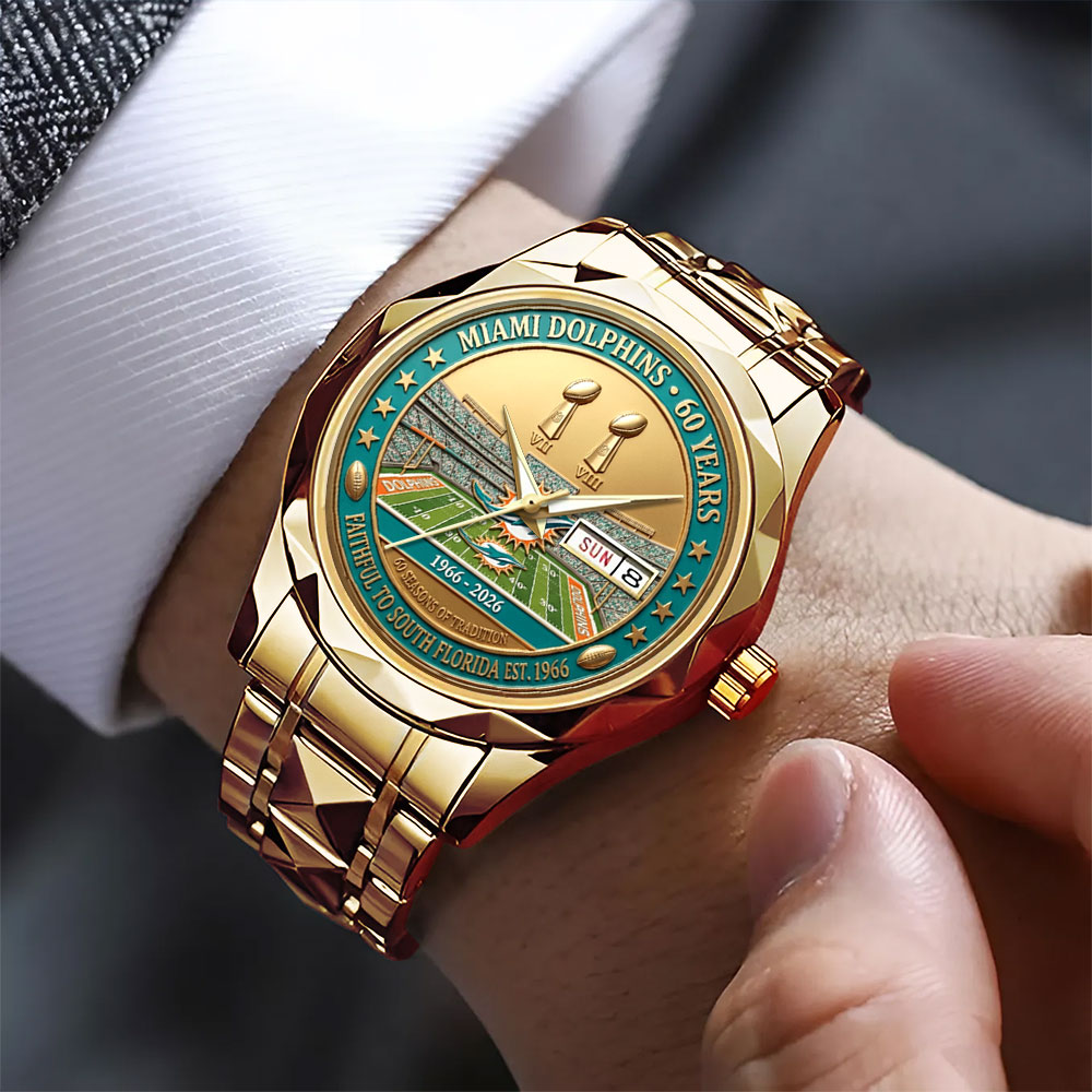 Miami Dolphins 60 years Alloy Luxury Quartz Watch – MAITM14246