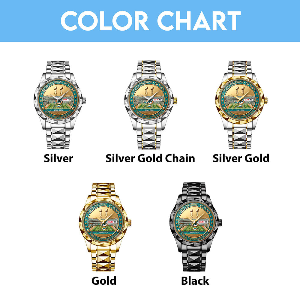 Miami Dolphins 60 years Alloy Luxury Quartz Watch – MAITM14246